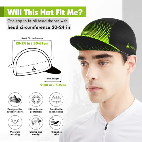 Miniatura 2 de Hikenture Cycling Cap for Men and Women,Bike Hat with Visor Summer Sun Hat