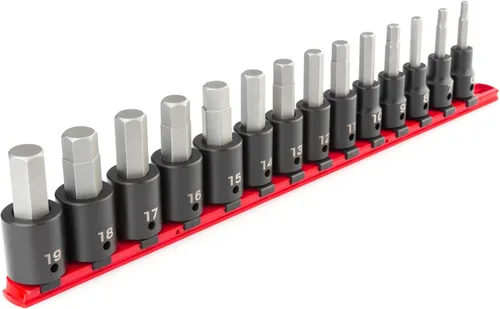 Miniatura 7 de TEKTON SIB92311 - Juego de llaves de vaso de impacto hexagonal de 1/2 pulgada con funda, 24 piezas (1/4-3/4 pulgadas, 0.236-0.748 in)