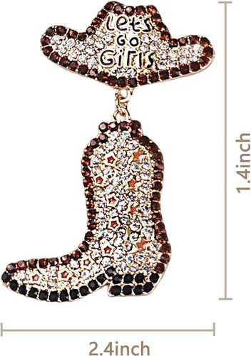 Miniatura 8 de KIDZVEFUN Regalos de despedida de soltera, aretes de vaca para niñas, botas vaqueras con cuentas para decoración de fiesta de discoteca, suministros