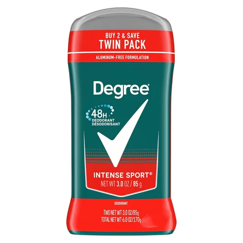 Degree Desodorante de protección original para hombre, 2 unidades, desodorante de protección contra olores de 48 horas para hombres, 3 onzas