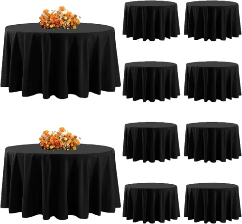 Miniatura 13 de Paquete de 6 manteles rectangulares de 60 x 102 pulgadas, manteles rectangulares para mesas de 6 pies, resistentes a las manchas y a las arrugas