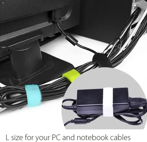 Miniatura 3 de Avantree Paquete de 20 soportes organizadores de cables reutilizables, correas de sujeción para auriculares, auriculares, teléfonos, electrónica