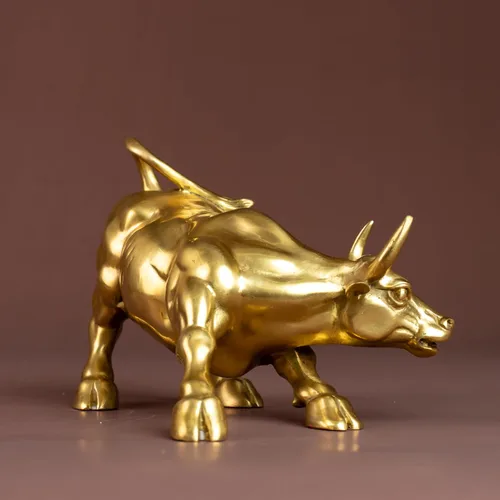 Miniatura 8 de Figura de toro de latón – Decoración artística de toro de pared, figura de toro/vaca/buey de bronce, estatuas y esculturas para decoración del hogar