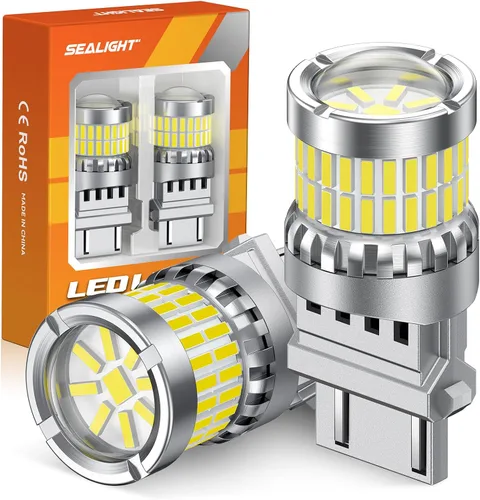 Miniatura 10 de SEALIGHT 194 foco LED 2000K ámbar 168 T10 2825 W5W 600% de brillo, focos LED de cuña para interior de automóvil, reemplazo para luces de matrícula