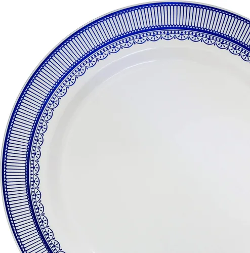 Miniatura 2 de OCASIONES" Paquete de 50 platos (25 invitados) - Juego de platos de plástico desechables pesados para fiestas de boda - 25 x 10.5'' cena + 25 x