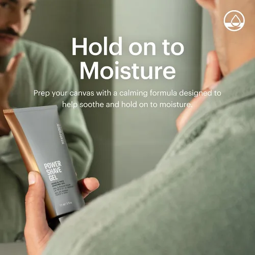 Miniatura 4 de MANSCAPED® Power Shave Gel Gel calmante para la cabeza y la cara para hombre, con hamamelis y exfoliantes líquidos suaves para ayudar a defenderse