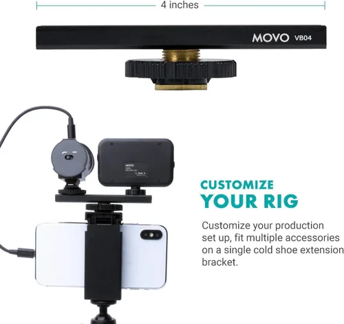 Miniatura 9 de Movo iVlogger - Kit de vlogging compatible con iPhone Android USB tipo C Accesorios para teléfono inteligente: trípode para teléfono, soporte