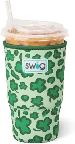 Miniatura 50 de Swig Life Coolie de Taza Helada Mediana, Funda Aislante de Taza de Café Helado de Halloween de 22oz con Asa, Coolie Aislado de Neopreno Mantiene