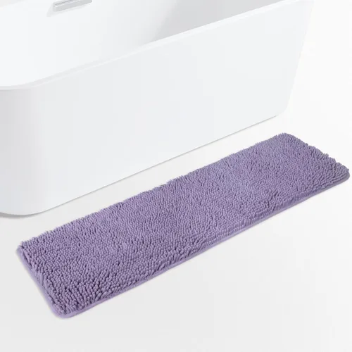 Miniatura 163 de Yeaban Alfombra de pasillo de baño de 24 x 72 pulgadas, antideslizante, alfombra de baño larga de felpilla gruesa, absorbente y lavable, alfombra