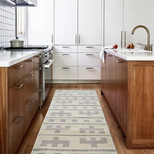 Revival Rugs Comb - Alfombra de pasillo de 3 x 9 pies para pasillo y entrada, lavable, 100% reciclada, certificado Oeko-TEX, moderna, pelo mediano,