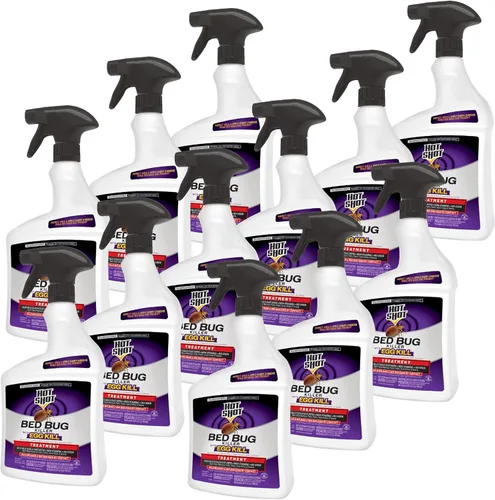 Hot Shot insecticida para chinches con eliminación de huevos, listo para usar, 32 onzas, tratamiento para chinches, paquete de 12