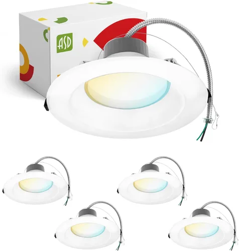 Miniatura 18 de ASD Downlight LED comercial sin lata de 4 pulgadas, iluminación ajustable de potencia de 7/10/13W, lámpara de techo empotrable redonda regulable, 5