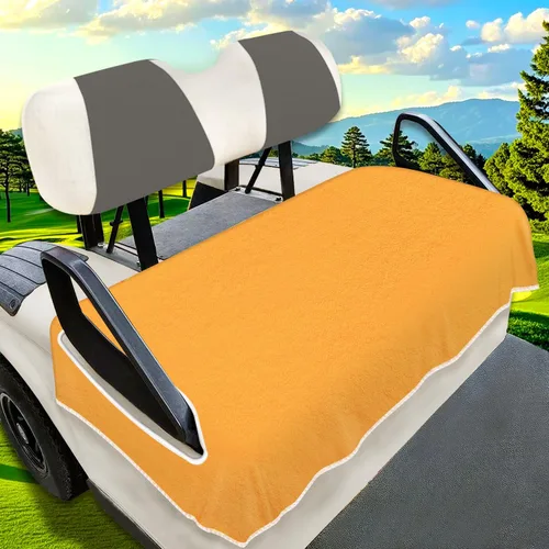 Miniatura 10 de YOKYHOM Fundas de asiento de carrito de golf para 2/4 plazas, manta de toalla de asiento de microfibra, mantiene los asientos frescos, limpios