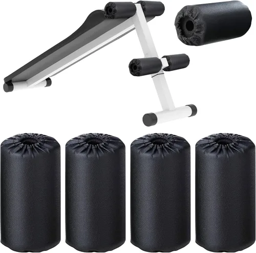 Hollowfly 4 piezas de almohadillas de espuma para pies con rodillo de espuma de repuesto para banco de pesas, mesa de inversión y equipos de