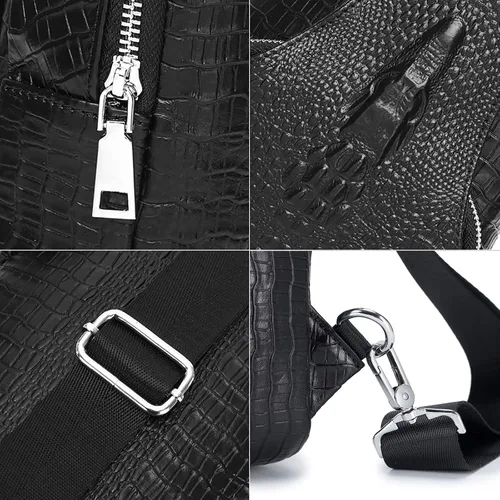 Miniatura 100 de LUKZIJAES Bolso bandolera de cuero genuino para hombre