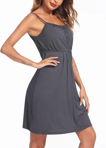 Miniatura 4 de Ekouaer Women's Nursing Nightgown Maternity Dress Breastfeeding Gown Full Slips Sleepwear