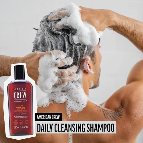 Miniatura 3 de American Crew Champú para hombres, limpiador diario, derivado de forma natural, fórmula vegana, fragancia de menta cítrica, 8.45 onzas líquidas