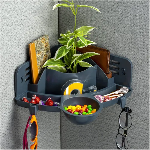 Miniatura 7 de Officemate Verticalmate - Bandeja para cubículos, 5.5 x 3 x 3.375 pulgadas, carbón (29062)