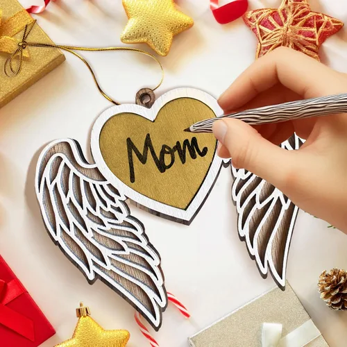Miniatura 16 de Adorno de Madera Best Cat Dad Ever - Único para Amantes de Gatitos - Decoración Navideña en Forma de Corazón de Gato y Papá Chocando Puños - Adorno