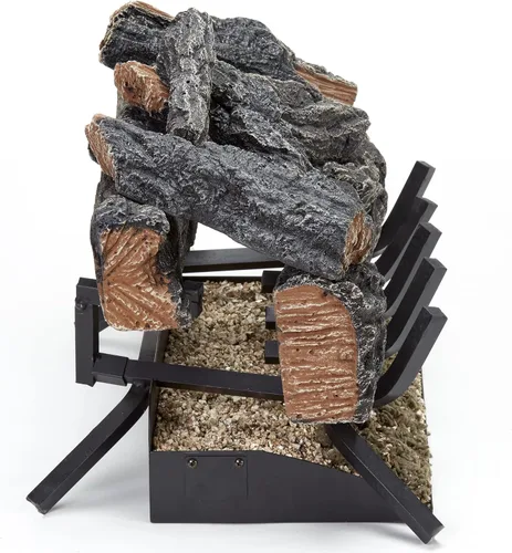 Miniatura 4 de HearthSense CSW18HVL - Juego de troncos para chimenea ventilada de gas natural con encendido por cerilla, 45000 BTU, calienta hasta 1650 pies