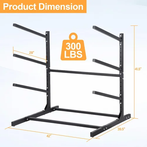 Miniatura 2 de Kayak Storage Rack, Adjustable Kayak SUP Stand, Weatherproof and Heavy Duty Surfboard Storage Rack, Hold up Kayaks, SUPs, Paddleboards, Canoes