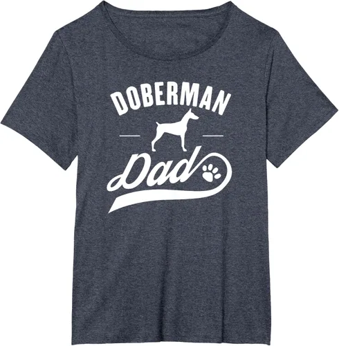 Miniatura 80 de Doberman Dad - Camiseta para amante del dueño del perro, Negro, S