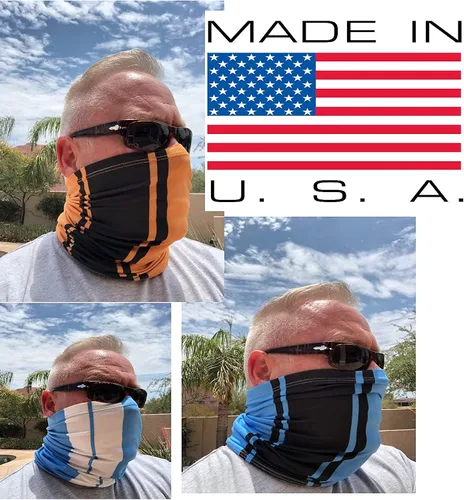 Miniatura 5 de Funda para cuello fabricada en Estados Unidos, color clásico Mustang con rayas