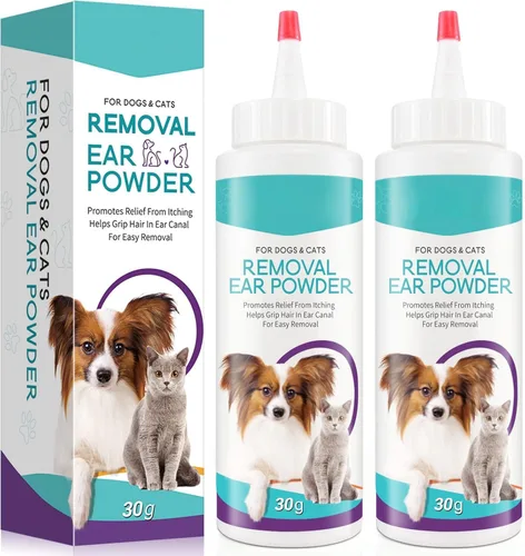 Miniatura 10 de ZIXAOK Limpiador de Orejas para Perros 30g - Polvo para la Remoción de las Orejas para Mascotas, Tratamiento para Infección de Orejas de Perro