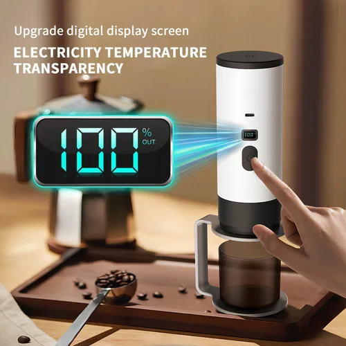 Miniatura 4 de Cafetera portátil de café autocalentable para automóvil, cafetera de café expreso para viajes, camping, funciona con pilas, USB/tipo C, con café