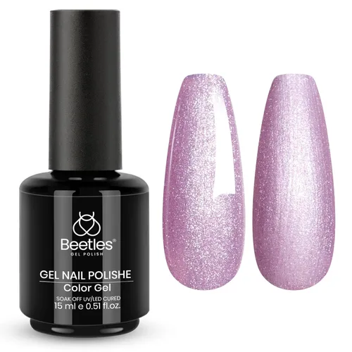 Miniatura 77 de Beetles - Esmalte de uñas de gel ultravioleta semipermanente sin HEMA de alto brillo para manicura francesa y arte de uñas, frasco a juego, blanco