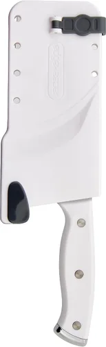 Miniatura 8 de Farberware - Cuchilla de 6 pulgadas con funda autoafilable EdgeKeeper, hoja de acero inoxidable de alto carbono, mango blanco de triple remache