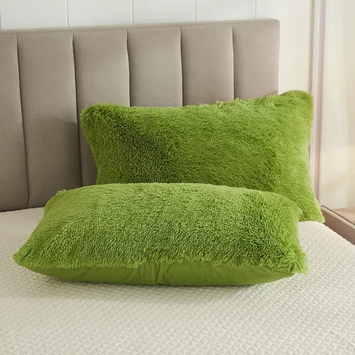 Miniatura 3 de Juego de funda de edredón mullido, de terciopelo, de pelo sintético; cubierta de colcha con funda de almohada, ultra suave, cálida