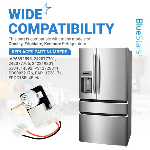 Miniatura 5 de BlueStars 242077702 242077705 Motor de ventilador evaporador de refrigerador - Compatible con Frigidaire y Kenmore - Reemplaza PS12728811 AP6892595