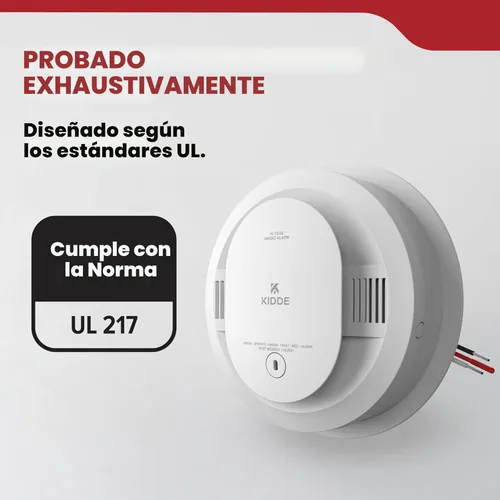 Miniatura 5 de Kidde Detector de humo, cableado con batería de reserva de 10 años, interconectable, luces de estado LED, alarma de 85 dB, 5 pulgadas, 20SA10