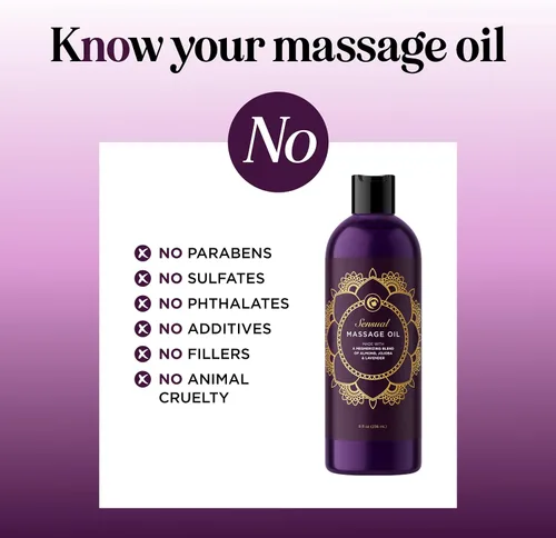 Miniatura 4 de Aceite natural hipoalergénico para terapia en la piel, masaje sensual con aceite puro de lavanda para hombres y mujeres, 8 onzas
