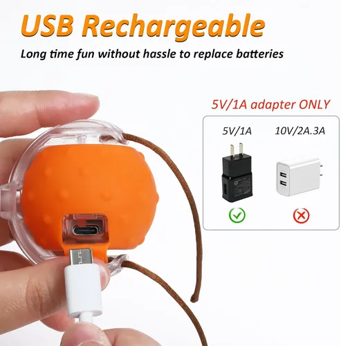 Miniatura 6 de Waaiio Juguete interactivo para gatos con cola de ciempiés, bola rodante rápida, juguetes recargables para gatos adultos aburridos