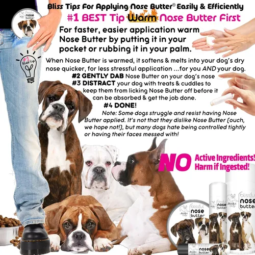 Miniatura 4 de The Blissful Dog Brindle Boxer Mantequilla para Nariz, Bálsamo Versátil para Nariz de Perro para Nariz Seca, Hidratante de Nariz Hecho a Mano