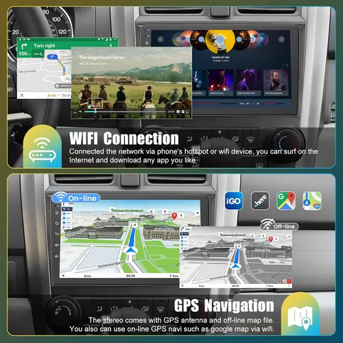 Miniatura 4 de Radio de coche 4G+64G Android 12 para Honda CRV 2007-2011, unidad principal estéreo de 9 pulgadas con WiFi/5G, CarPlay inalámbrico+Android Auto