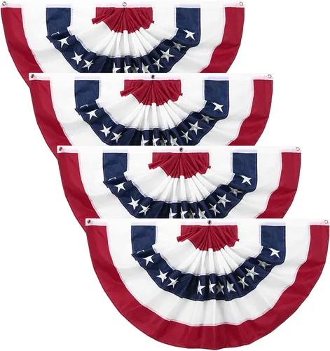 Miniatura 9 de Decoraciones patrióticas para interiores y exteriores, 2 x 20 pies, pancartas de rayas rojas, blancas y azules, decoraciones patrióticas de Estados