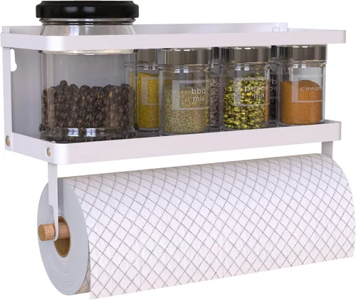 Organizador Magnético de Estante de Especias de Un Solo Nivel para Refrigerador, Estante de Almacenamiento de Especias, Fácil de Instalar en el Lado