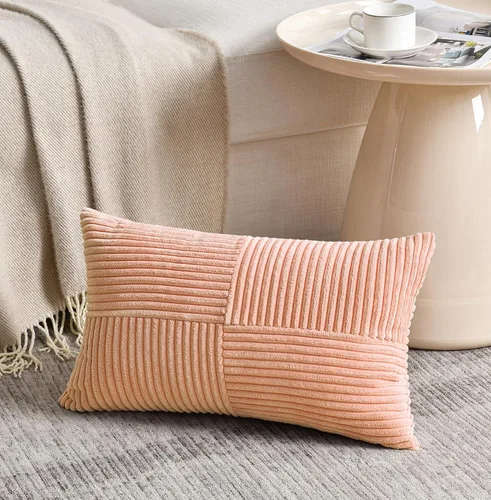 Miniatura 29 de Fancy Homi Juego de 1 funda de cojín cuadrada de color rosa rubor de 14 x 14 pulgadas para sala de estar, dormitorio, sofá cama, sofá, cama, funda