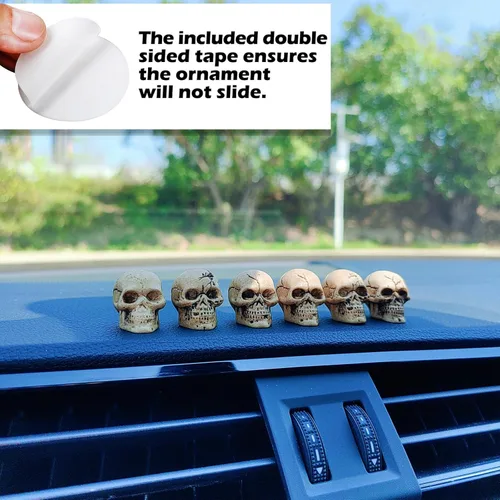 Miniatura 5 de Accesorio colgante de calavera de azúcar para espejo de automóvil, bonito adorno de decoración de calavera oscilante, decoración de espejo