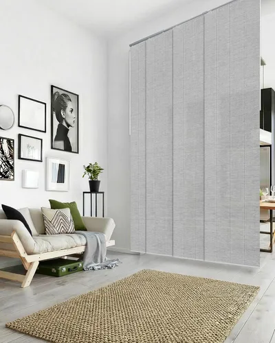 GoDear Design panel ajustable de cortina deslizante para divisores de habitación colgantes 45.8"- 86" de ancho x 96" de alto, persianas verticales