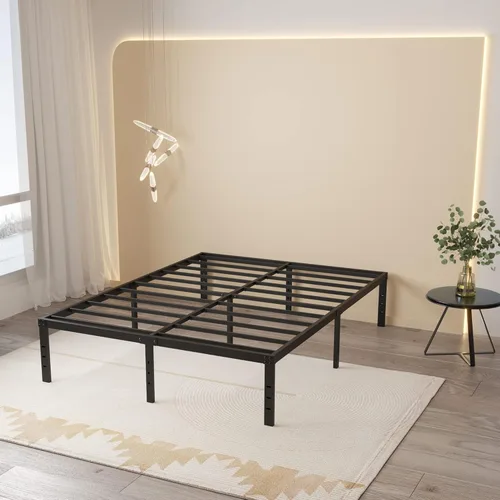 Miniatura 13 de Maenizi Marco de Cama Tamaño King Sin Necesidad de Somier, Marco de Cama Plataforma King de Servicio Pesado de 8 Pulgadas Soporta Hasta 3000 Libras