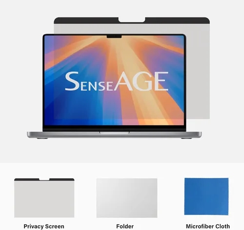 Miniatura 8 de SenseAGE Filtro magnético de pantalla de privacidad para MacBook de 12 pulgadas, protector de pantalla de privacidad antiluz azul y reflejos, filtro