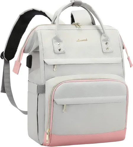 Miniatura 7 de LOVEVOOK Mochila de viaje para laptop para mujer, mochila de computadora de moda, para trabajo, negocios, profesora, enfermera, bolsa de 15.6