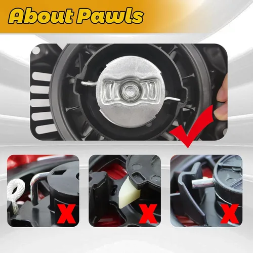 Miniatura 4 de WOTIAN 212cc Pull Start Compatible con Predator 212 Pull Start Assembly Harbor Freight 196cc 212cc 225cc 6.5hp 7hp 7.5hp Arrancador de Retroceso