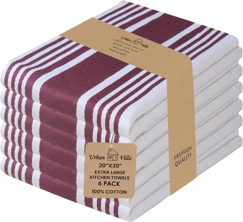 Miniatura 109 de Urban Villa Toallas de cocina 100% algodón, paquete de 6, altamente absorbentes, de secado rápido, súper suaves, de primera calidad, para cocina