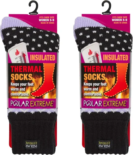 Miniatura 19 de Polar Extreme Calcetines térmicos de senderismo – acolchados, aislados, cálidos para botas, mujeres y hombres, talla única para la mayoría de 4-10