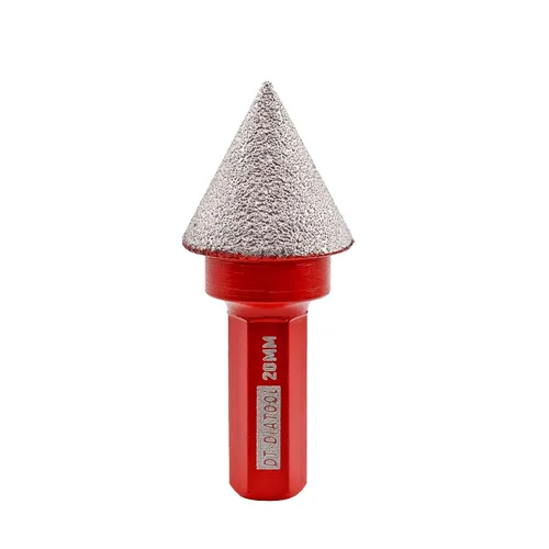 DT-DIATOOL Brocas biseladoras de diamante – Broca avellanadora de diamante de 4/5 pulgadas con vástago hexagonal para ampliar el recorte, dar forma